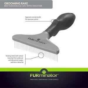 FURminator Grooming Rake, Updated Model for Dog / Cat
